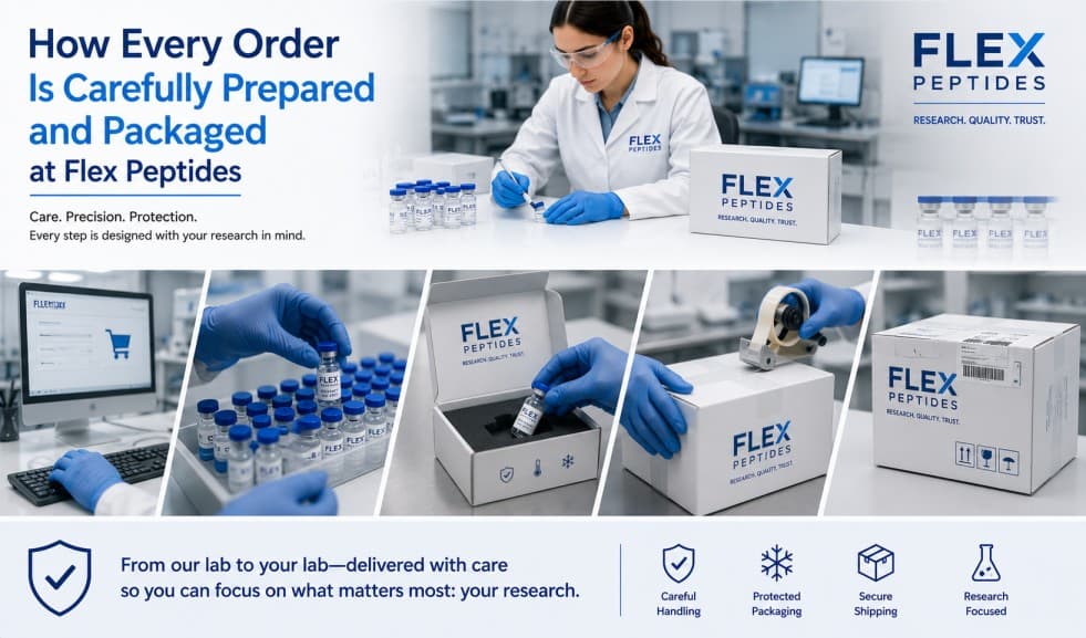 How Every Order Is Carefully Prepared and Packaged at Flex Peptides