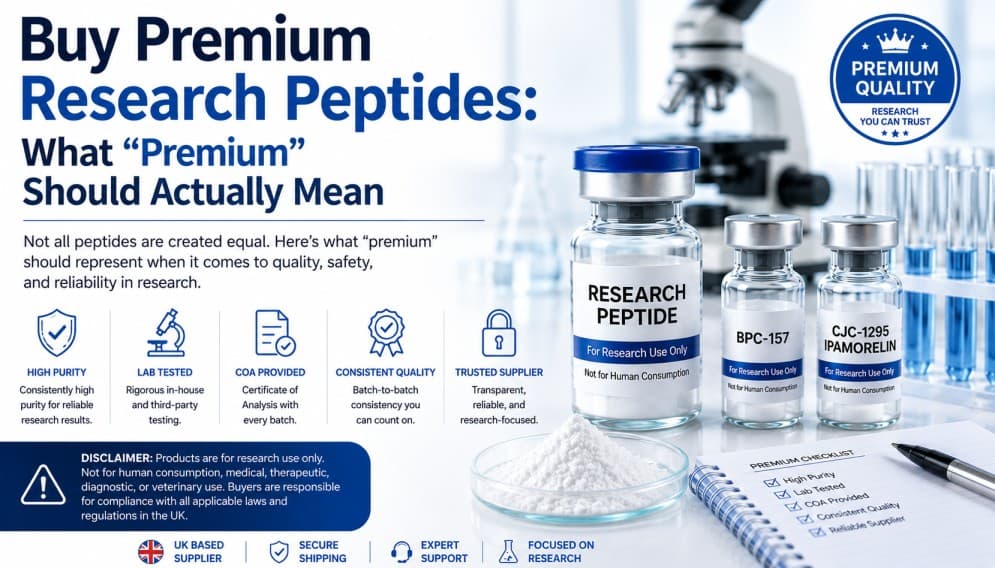 Buy Premium Research Peptides: What "Premium" Should Actually Mean