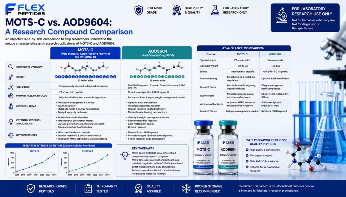 mots c vs aod9604 Did you know we prescribe a range of peptides at Beaut? Meet the Besut Metabolic Fat Burner Peptide Stack AOD-9604 MOTS-C Tesamorelin If you've done everything right dialed-in nutrition, strength AOD-9604 Peptide for Research and