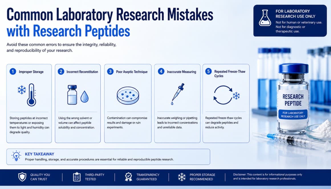 Common Laboratory Research Mistakes with Research Peptides